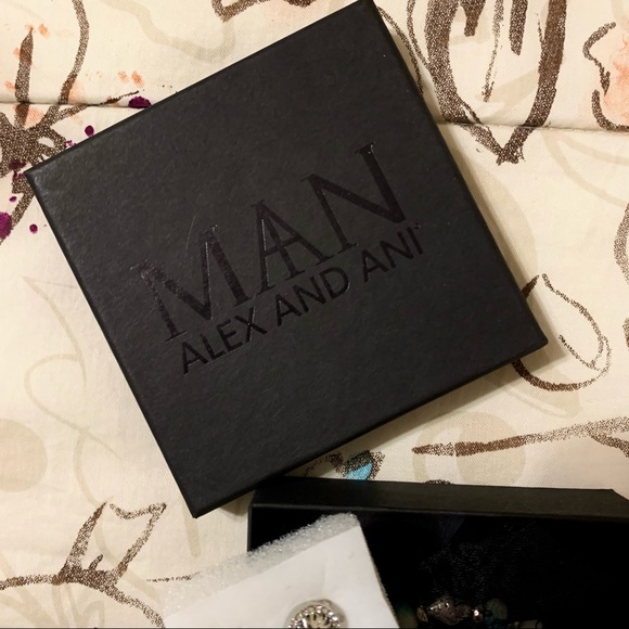 - 💜 Alex and Ani Silver and Blue Tree Earrings - Picture 3 of 3